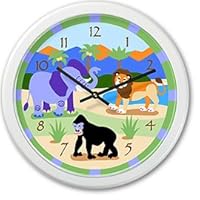 Olive Kids - Wild Animals Clock (White)