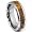 Tungsten Carbide Brown Riverstone Inlay Wedding Band Ring Sz 7.0 SN#621