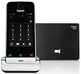 Gigaset SL910 DECT Schnurlostelefon (8.13 cm (3.2 Zoll) Touchscreen, Bluetooth, Mini-USB, Freisprechfunktion) metall/pianoschwarz