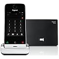 Gigaset SL910 DECT Schnurlostelefon (8.13 cm (3.2 Zoll) Touchscreen, Bluetooth, Mini-USB, Freisprechfunktion) metall/pianoschwarz