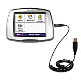 Coiled Power Hot Sync and Charge USB Data Cable w/ Tip Exchange for the Garmin StreetPilot C580 - Gomadic Brand