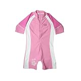 Baby Banz One Piece Sun Protection Swimsuit, Pink/White, 3 Months