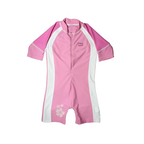 Baby Banz One Piece Sun Protection Swimsuit, Pink/White, 0-6 Months