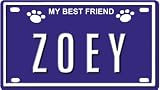ZOEY Dog Name Plate for Dog House. Over 400 Names Availaible. Type in Name Dog Plate in Search. Your Dog Name will show up.