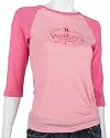5th & Ocean University Of Nebraska Corn Huskers Ladies Heather Jersey 3/4 Sleeve Crew