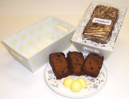 Scott's Cakes Carrot Bread in a Green Poke-A-Dot Tray by Raisin Bread