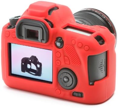 Easy Silicon Cover Case for Canon EOS 6D with LCD Protect Film (Red)