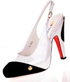 NASCAR Mable Womens Dress Shoes Heels Pumps White/Black