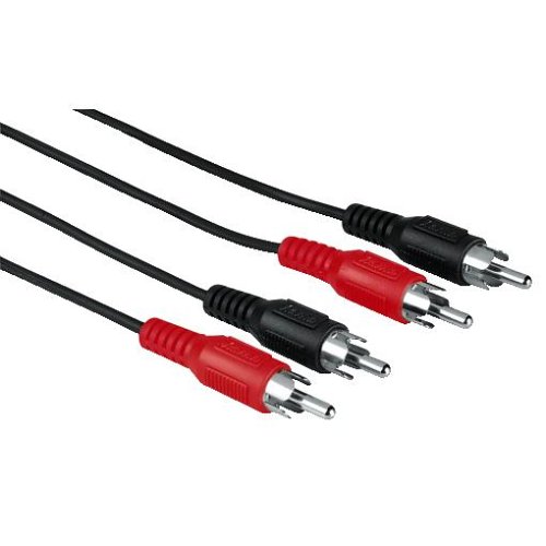 Hama Stereo Audio-Kabel 2 Cinch-Stecker – 2 Cinch-Stecker 1,2 m schwarz