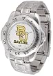 Baylor Bears Suntime Mens Sports Watch w/ Steel Band - NCAA College Athletics