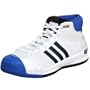 adidas Men's TS Pro Model Player Basketball Shoe,White/Blk/Satellite,13.5 M