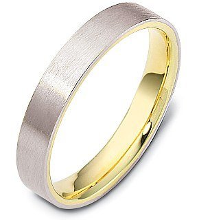 Traditional 4mm Flat Comfort Fit 14 Karat Gold Designer Wedding Band Ring