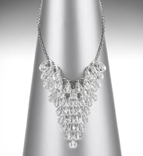 Ruffle Bib Multi-Faceted Bead Necklace