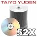 Taiyo Yuden Silver Inkjet Printable 52X CD-R Media 100 Pack in Cake Box