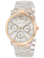 Womens Clear Bracelet Watch with Rose Gold Case Jade LeBaum - JB202743G