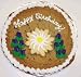 Gourmet Food : Scott's Cakes 1 lb. Chocolate Chip Cookie Cake with Daisy Cookie