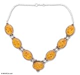 Amber necklace, 'Honey Love' 18.1 W
