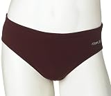  : Reebok Men's Performance Solid Poly Brief Swimsuit, Maroon, 28