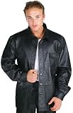 Mens Classic Black Leather Shirt