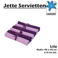 6-tlg. Servietten Set "Jette" in Flieder / Lila