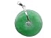 Green Jade Luck Moon Pendant, 925 Sterling Silver