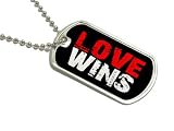 Love Wins - Military Dog Tag Keychain