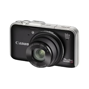 Canon PowerShot SX230 HS Digitalkamera (12 Megapixel, 14-fach opt. Zoom, 7,6 cm (3 Zoll) Display, Full HD, GPS, bildstabilisiert) schwarz