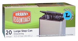 Brawny Essentials 40-45L Drawstring Step Can Liner