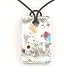 Rectangle Silver Foil Pendant - Camilla Blue/Purple Style2