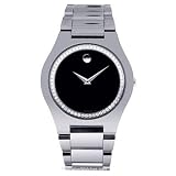 Movado Watches Movado Fiero Tungsten Carbide Bracelet with Diamond Bezel Men' Watch 