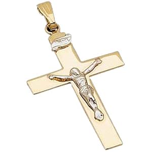 Two Tone Sanctified Cross Pendant