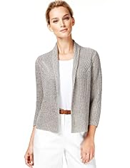 Autograph Shawl Collar Tape Knit Cardigan