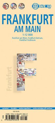 Cheap Laminated Frankfurt Map by Borch (English Edition)