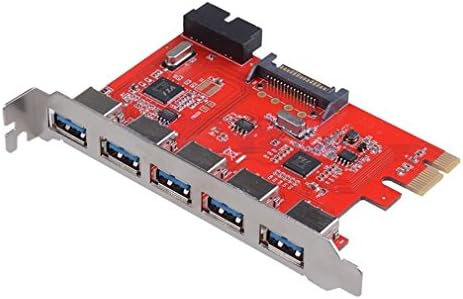 DEGOL PCI-E to USB 3.0 5-Port PCI Express Card 15-Pin Power Connector for Desktop PC
