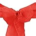 LinenTablecloth Organza Sash (10-Piece) Red