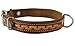 Brown Genuine Leather Braided Dog Collar, 1