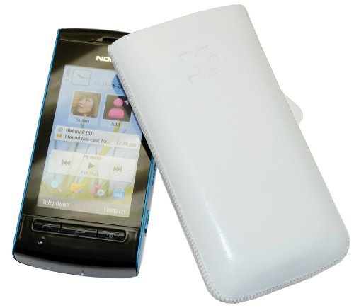Suncase Ledertasche (Lasche mit R&uuml;ckzugfunktion) f&uuml;r Nokia 5250 wei&szlig; Preisvergleich