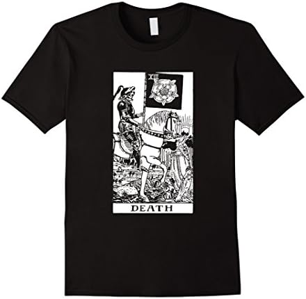 Men's Vintage Tarot Card #13 Death Shirt Medium Black