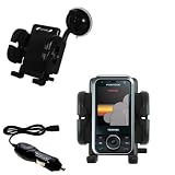 Toshiba G500 Flexible Auto Windshield Holder with Car Charger - Uses Gomadic TipExchange