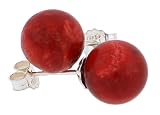 Sterling Silver / Natural Coral Ball Stud Earrings 3/8 (10 mm)