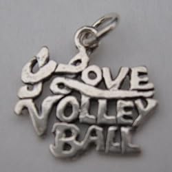 I Love Volleyball Charm