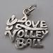 I Love Volleyball Charm