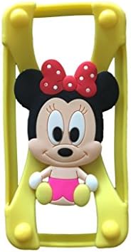 Mini Minnie Mouse Universal Silicone Frame Bumper for iPhone 6 / 6S / 5 / 5S / 4 / 4S Soft Gel Phone Case Cover Fits Any Brand of Phone up to 5.5 Inch