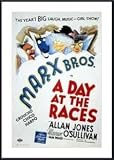 Day at the Races, A by Al Hirschfeld 41.00X27.00 Framed with Black Metal Frame