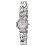 Pulsar Ladies Swarovski Crystal Jeweled Stainless Steel Pink Dial Watch #PEGE31 by Pulsar