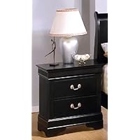 Deep Black Louis Philippe Nightstand - Coaster 201072