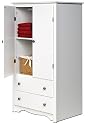 Prepac Monterey White 2-Door Armoire
