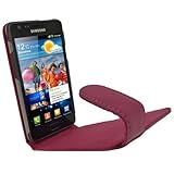 iGadgitz Pink PU Leather Case Cover Holder for Samsung Galaxy S 2 S Android ....