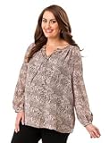 Motherhood Maternity: Plus Size Long Sleeve V-neck Stitch Detail Maternity Blouse