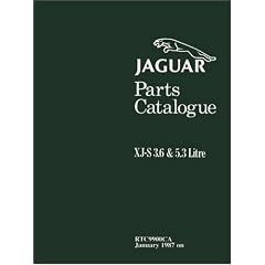 Jaguar XJ-S 3.6 and 5.3 Parts Catalogue Jan 1987 on RTC 9900CA (Official Factory Manuals)